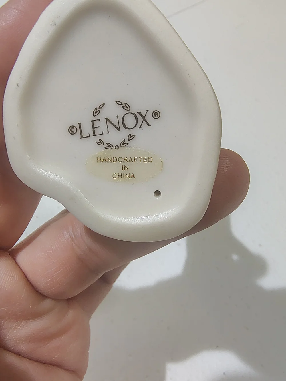 LENOX PORCELAIN DOLPHIN 4 IN Handcrafted 24K Gold Trim Figurine Ivory Color